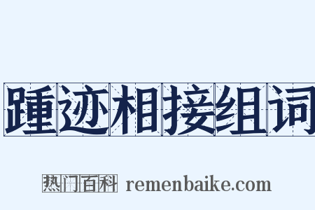 踵迹相接组词是什么意思的图片